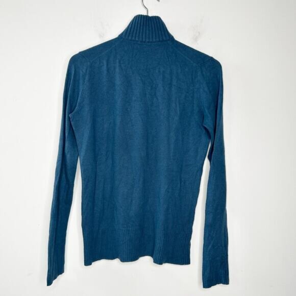TORY BURCH Mock Neck Knit Sweater Womens XS Wool Cashmere Blend Winter Nautical - Picture 3 of 11